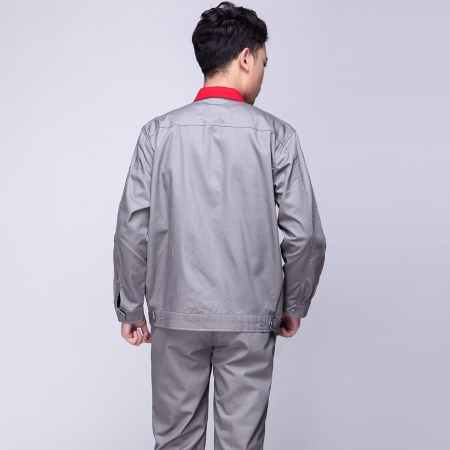 银灰拼紫红银白工作服AC02-2