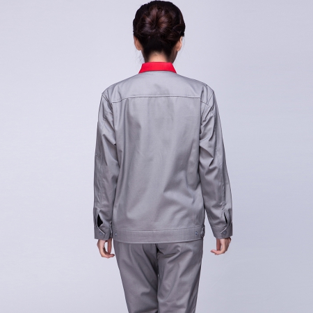 银灰拼紫红银白工作服AC02-2