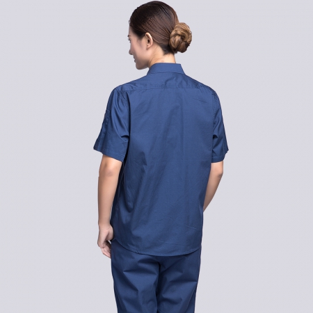 蟹青色夏季短袖工作服AD10-1