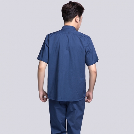 蟹青色夏季短袖工作服AD10-1
