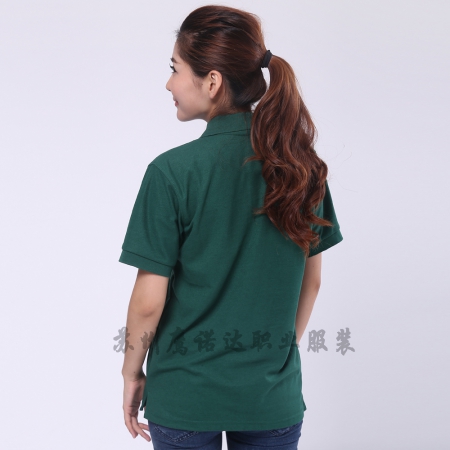 墨绿色超高支纱纯棉短袖t恤衫工作服ID270-TX